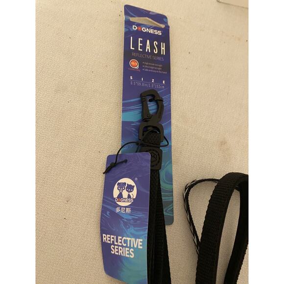 Dogness Black Reflective Leash Size XS/S Extra Small-Small Dog Pet New - Picture 3 of 5